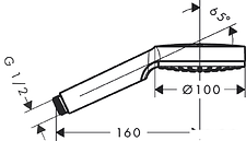 Душевая лейка Hansgrohe Crometta 1jet [26331400]