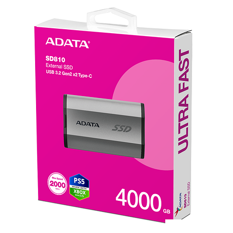 Внешний накопитель ADATA SD810 4TB SD810-4000G-CSG