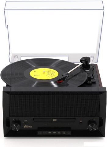 Многофункциональный аудиоцентр Ritmix LP-400B (черный/коричневый)