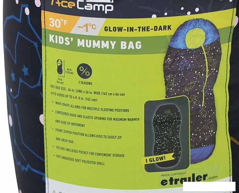 Спальный мешок AceCamp 3978 (синий/кокон)