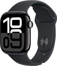 Умные часы Apple Watch Series 10 42 мм (алюминиевый корпус, черный/черный, спортивный силиконовый ремешок S/M) Умные часы Apple Watch Series 10 42 мм (алюминиевый корпус, черный/черный, спортивный силиконовый ремешок S/M)