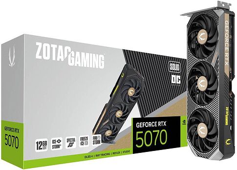 Видеокарта ZOTAC Gaming GeForce RTX 5070 Solid OC ZT-B50700J-10P