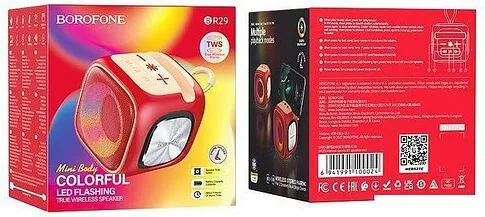 Беспроводная колонка Borofone BR29 (красный/розовый)