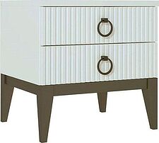 Тумба Ангстрем Хилтон спальня ХТ-302.03 (Д) исп.3 (Д1, белый премиум)