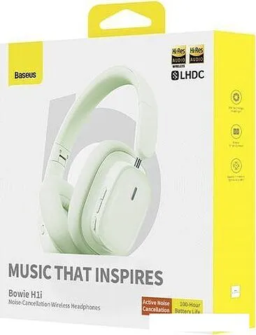 Наушники Baseus Bowie H1i (салатовый)