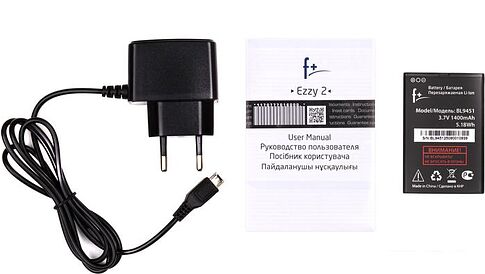 Кнопочный телефон F+ B241 (серебристый)