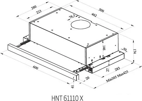 Кухонная вытяжка BEKO HNT 61110 X