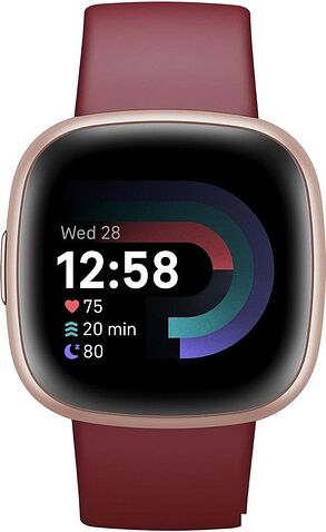 Умные часы Fitbit Versa 4 (бордовый/золотистый алюминий)