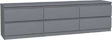 Тумба Mio Tesoro Кастор 6 ящиков 2.03.03.110.4 (серый)