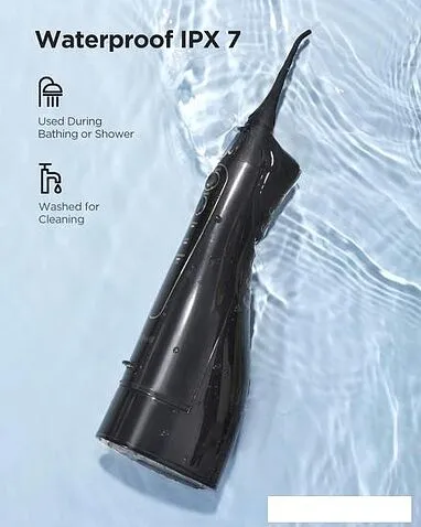 Ирригатор Fairywill 5020E (черный, 8 насадок)