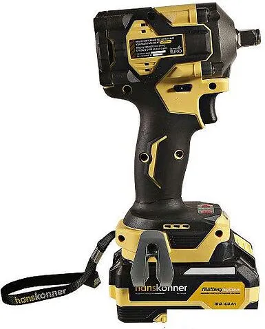 Гайковерт Hanskonner HCD20420BLC (с 1-им АКБ, кейс)