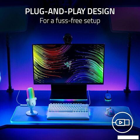 Проводной микрофон Razer Seiren V3 Chroma Mercury White