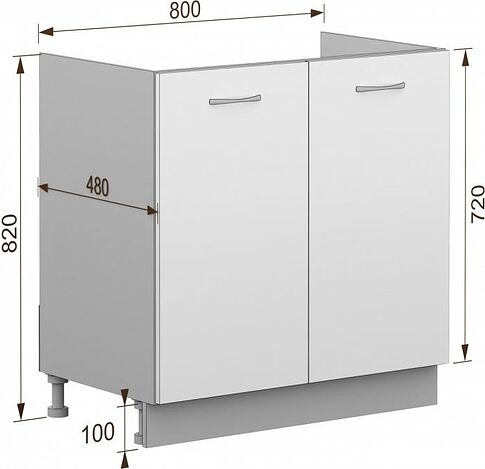 Шкаф напольный Кортекс-мебель Корнелия Лира НШ80м (ателье светлый)