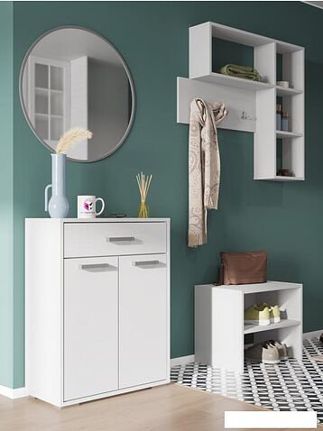 Тумба Стендмебель Лоренцо (белый/белый)