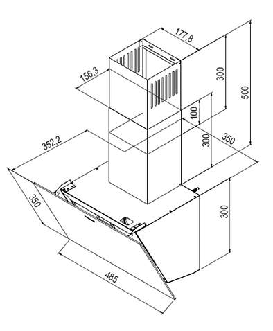 Кухонная вытяжка Weissgauff Yota 502 Touch White Glass