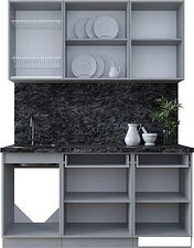 Готовая кухня Интерлиния Тренд 1.6А (луна/луна/бискайская сосна)