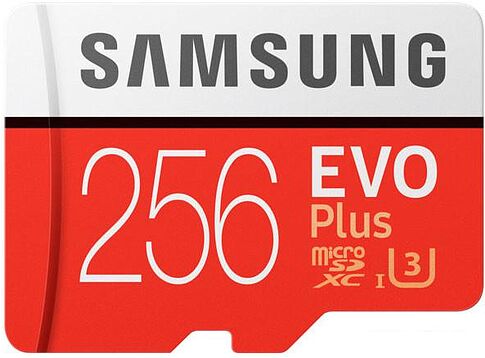 Карта памяти Samsung EVO Plus microSDXC 256GB + адаптер