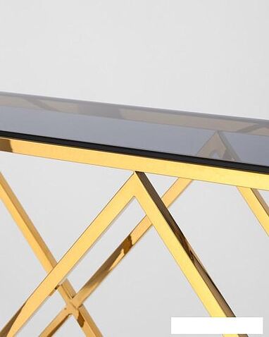Консольный стол Stool Group Инсигния 115x30 ECST-026-TG-SK (стекло Smoke/сталь золото)