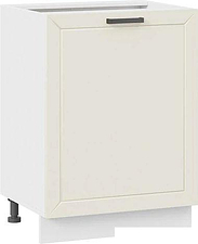 Шкаф напольный Трия Лорас 1Н6 с одной дверью (белый/холст брюле)