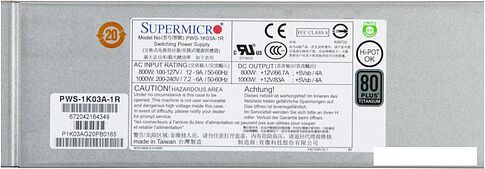 Блок питания Supermicro PWS-1K03A-1R
