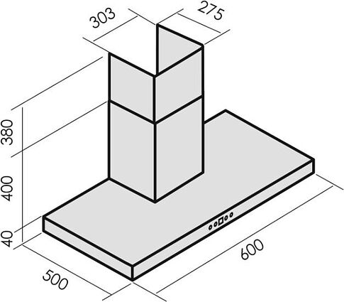 Кухонная вытяжка MBS Musa 160 Inox