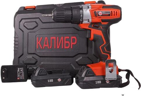 Дрель-шуруповерт Калибр ДА-18-2А+ (с 2-мя АКБ)