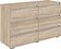 Комод Кортекс-мебель Бари 120 6ш (дуб сонома/дуб сонома/белый)
