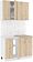 Готовая кухня Кортекс-мебель Корнелия Лира-лайт км.02458 1.1 м (дуб сонома/марсель)