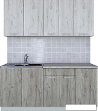 Кухня Интерлиния Мила Лайт 1.8 (дуб белый/дуб серый)