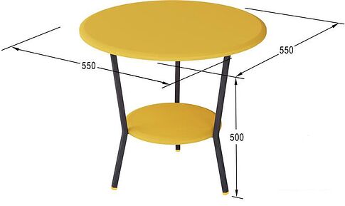 Журнальный столик Калифорния мебель Шот (желтый)