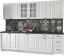 Кухня Интерлиния Мила Деко 2.6 Б (белый/кастилло темный)