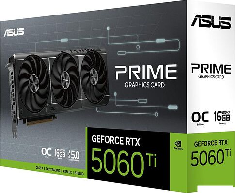 Видеокарта ASUS Prime GeForce RTX 5060 Ti 16GB GDDR7 OC Edition PRIME-RTX5060TI-O16G