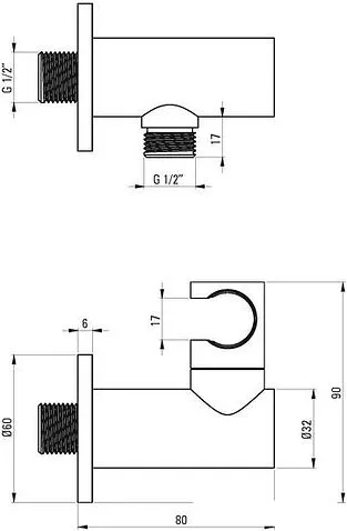Шланговое подключение Deante Cascada Titanium NAC D57K