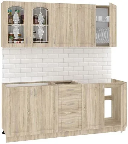 Готовая кухня Кортекс-мебель Корнелия Ретро 2.0 (дуб сонома)