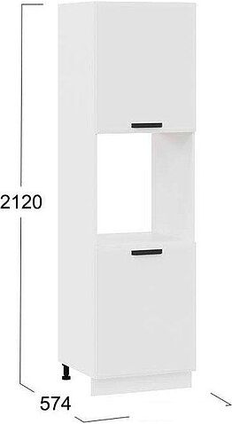 Шкаф напольный Трия Тиана 1П6 (белый/белый супермат)