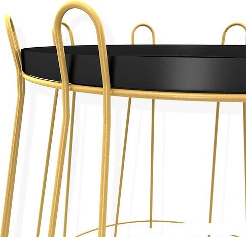 Журнальный столик Sheffilton SHT-CT6 (золото/черный муар)