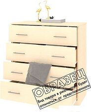 Комод Кортекс-мебель Модерн 90-4ш (береза+белый)