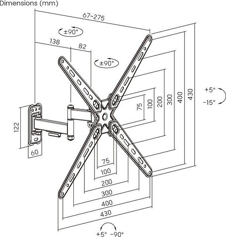 Кронштейн для телевизора Roome LDA40-442-R