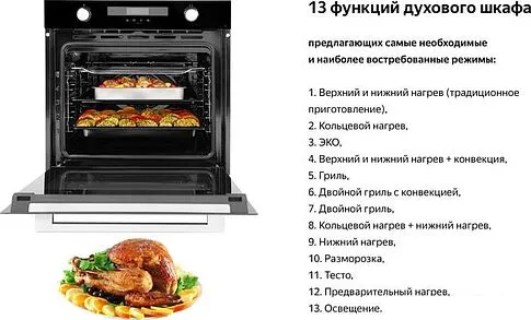 Электрический духовой шкаф Weissgauff EOM 731 PDB