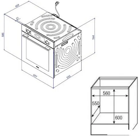 Электрический духовой шкаф Korting OKB 6071 CBX