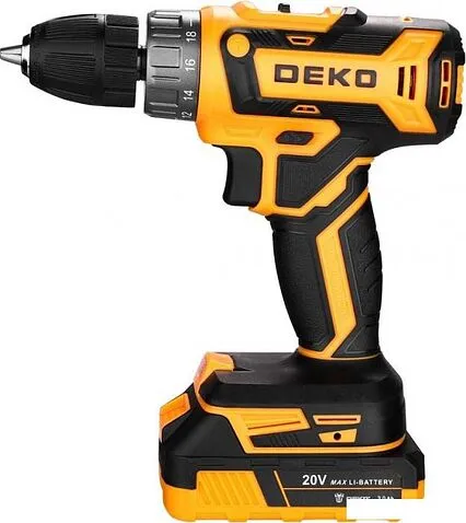 Дрель-шуруповерт Deko GCD20DU PRO Set63 083-1039 (с 2-мя АКБ, кейс)