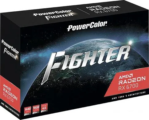 Видеокарта PowerColor Fighter Radeon RX 6700 10GB GDDR6 10GBD6-3DH/OC