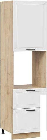 Шкаф напольный Трия Лорас 1П6Я2 с одной дверью и двумя ящиками (дуб крафт золотой/холст белый)