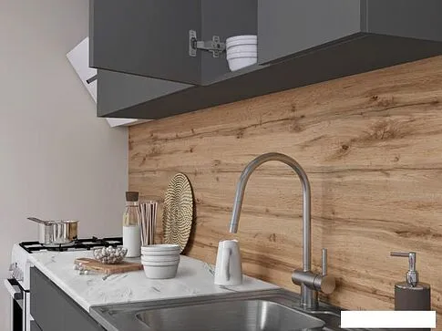 Готовая кухня Артём-Мебель Мэри СН-114 ДСП 1.4м (серый графит)