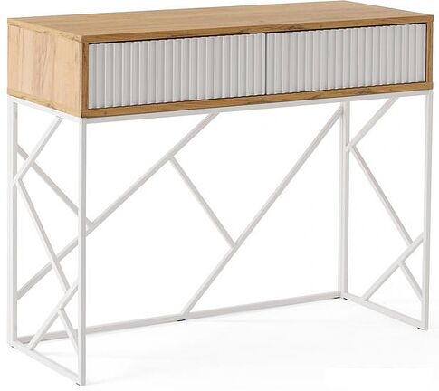 Консольный стол RasGar Грация 2 (белый/дуб сантана/белый