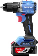 Ударная дрель-шуруповерт DongCheng DCJZ2060i Type EM (с 2-мя АКБ, кейс)