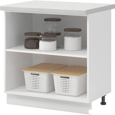 Шкаф напольный Mio Tesoro Пасадена ШН 800 (белый/белый бриллиант)