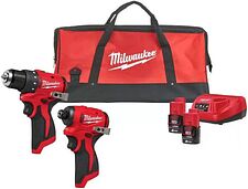 Milwaukee M12 BLPP2D-202B 4933500139 (шуруповерт, винтоверт, 2 АКБ, сумка)