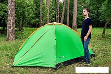 Треккинговая палатка Sundays Summer 4 (зеленый/желтый)