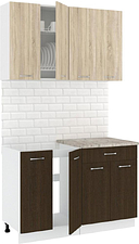 Готовая кухня Кортекс-мебель Корнелия Лира-лайт км.02460 1.2 м (дуб сонома/венге/марсель)